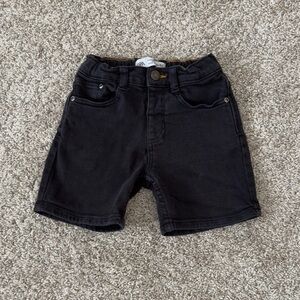 Zara baby boy Toddler Boy black denim jean Shorts Size 18-24 months